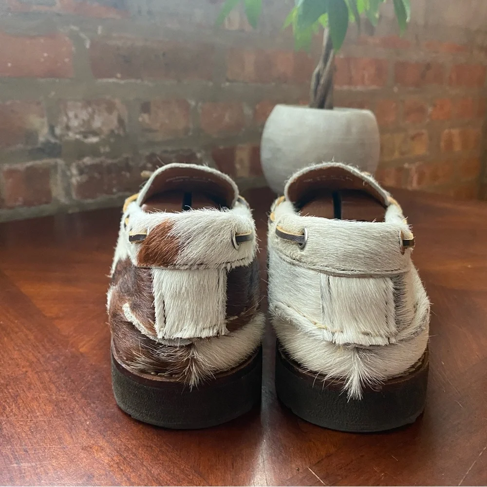 J&W Dawson Japanese Calf Hair Boat Shoes Animal Men's Size 8.5